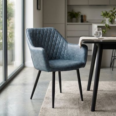 SANDY - poltrona imbottita per sala da pranzo in ecopelle