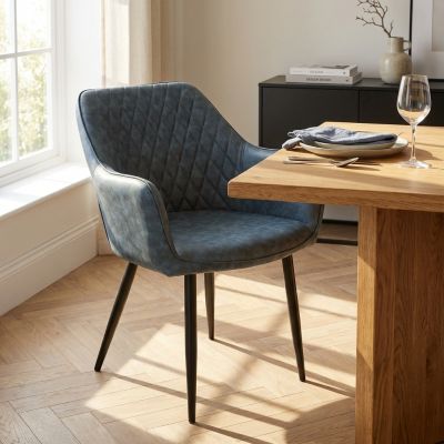 SANDY - poltrona imbottita per sala da pranzo in ecopelle