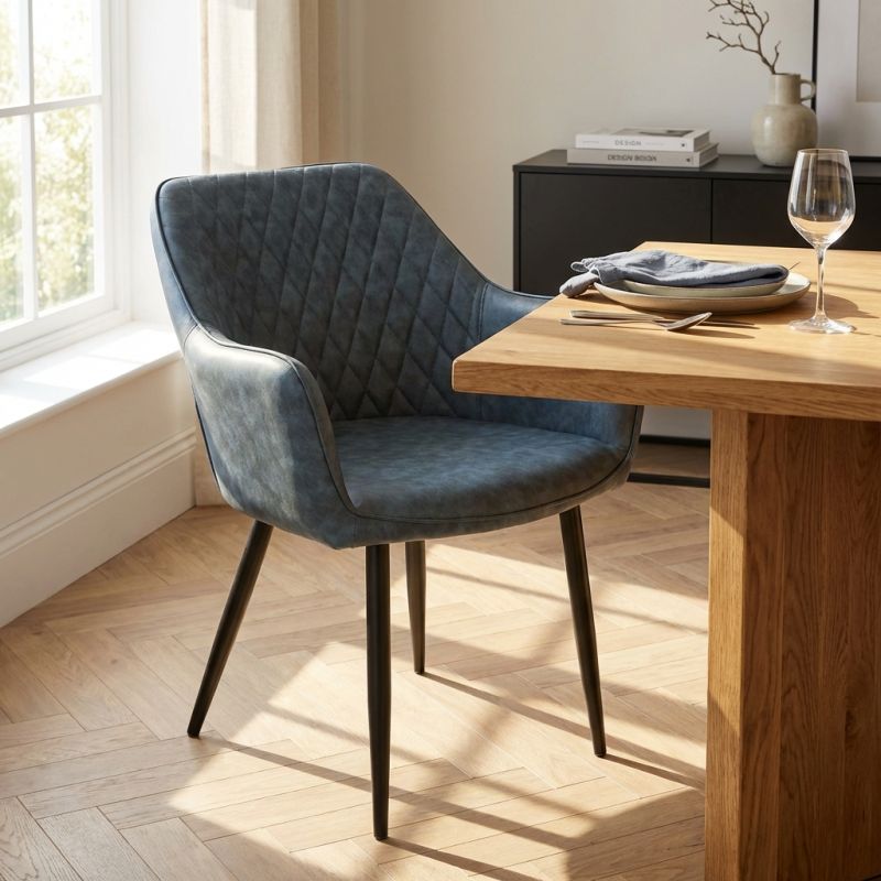 SANDY - poltrona imbottita per sala da pranzo in ecopelle