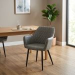 SANDY - poltrona imbottita per sala da pranzo in ecopelle