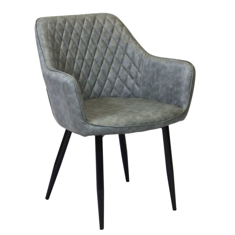 SANDY - poltrona imbottita per sala da pranzo in ecopelle