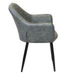 SANDY - poltrona imbottita per sala da pranzo in ecopelle