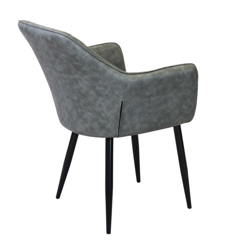 SANDY - poltrona imbottita per sala da pranzo in ecopelle