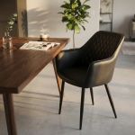 SANDY - poltrona imbottita per sala da pranzo in ecopelle