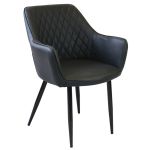 SANDY - poltrona imbottita per sala da pranzo in ecopelle