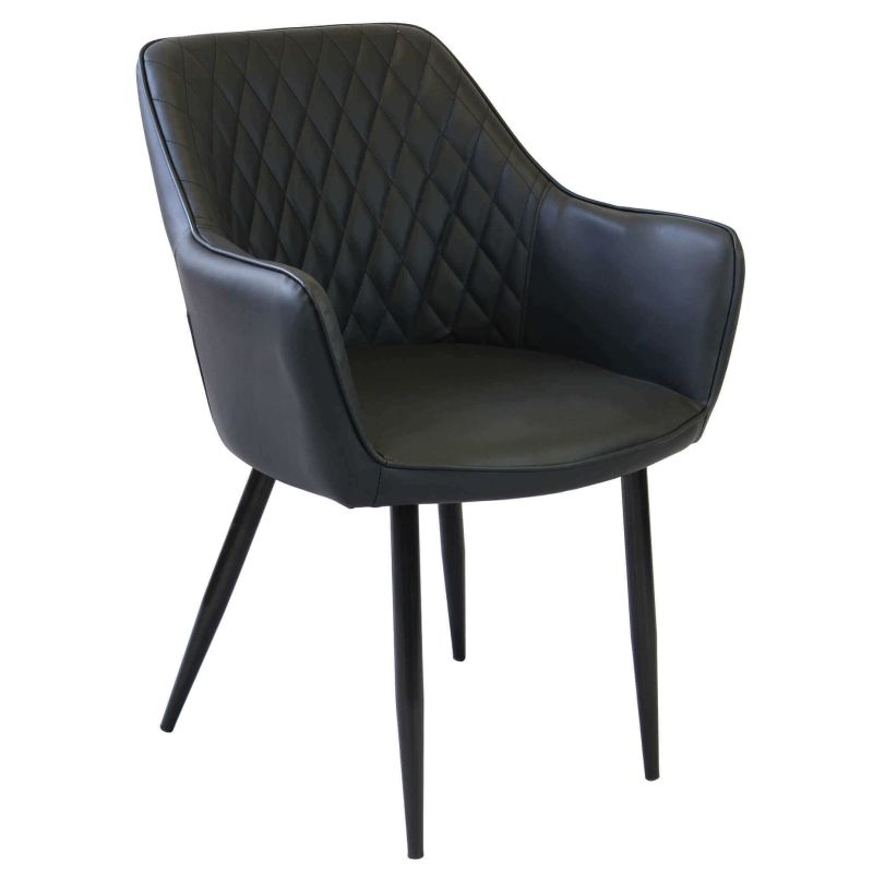 SANDY - poltrona imbottita per sala da pranzo in ecopelle