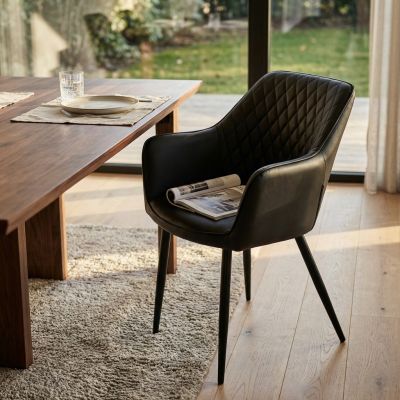 SANDY - poltrona imbottita per sala da pranzo in ecopelle