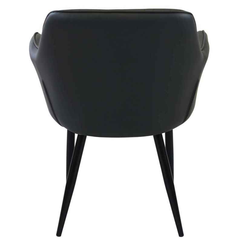 SANDY - poltrona imbottita per sala da pranzo in ecopelle