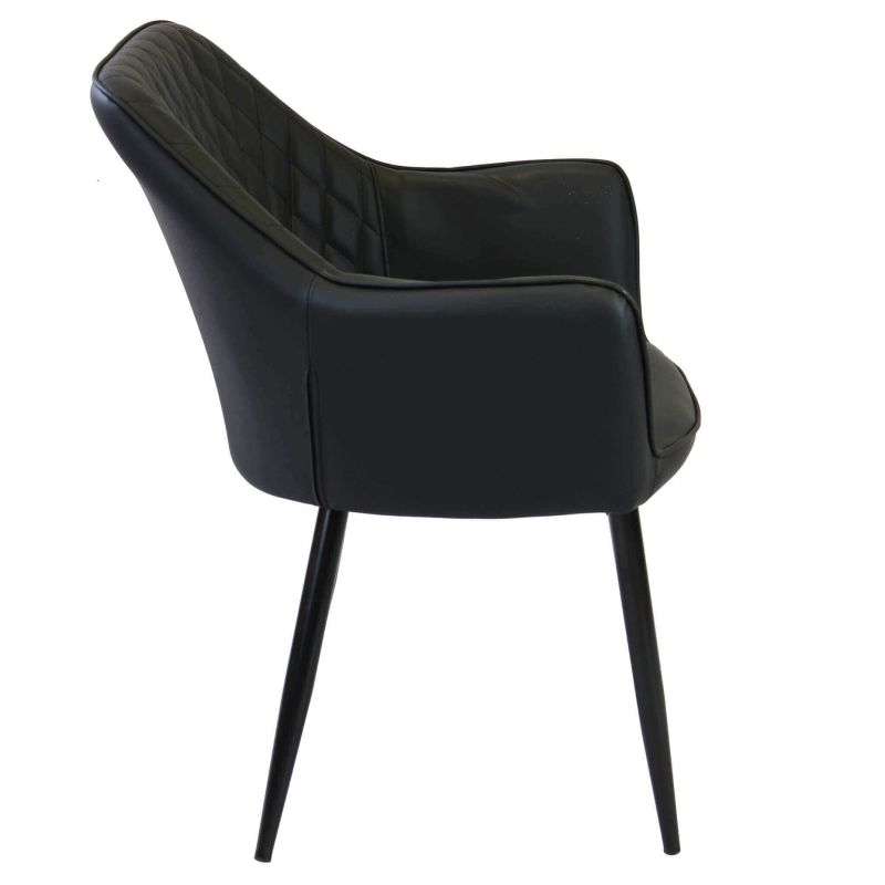 SANDY - poltrona imbottita per sala da pranzo in ecopelle