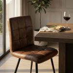 ROSA - sedia imbottita per sala da pranzo in ecopelle