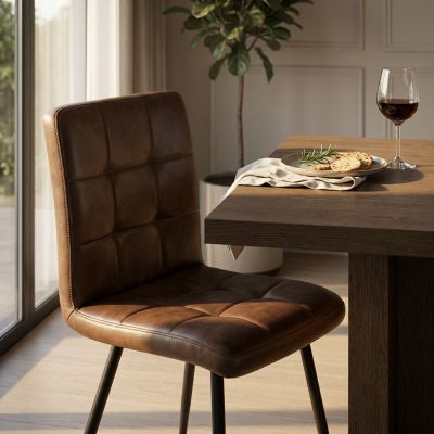 ROSA - sedia imbottita per sala da pranzo in ecopelle