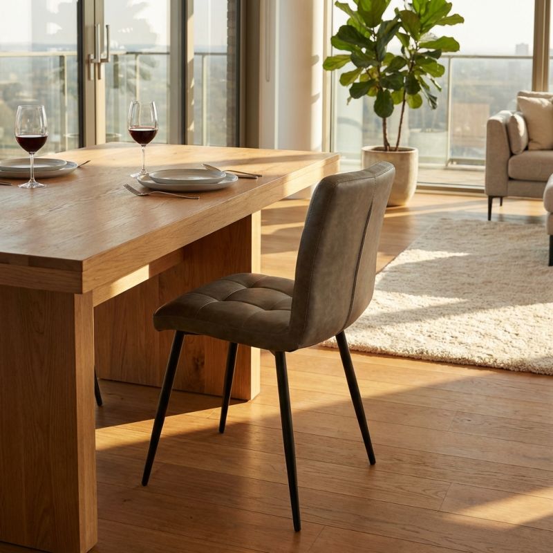 ROSA - sedia imbottita per sala da pranzo in ecopelle