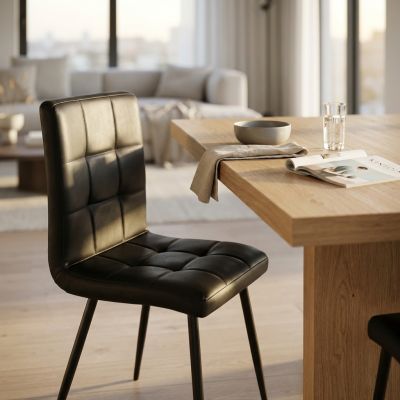 ROSA - sedia imbottita per sala da pranzo in ecopelle