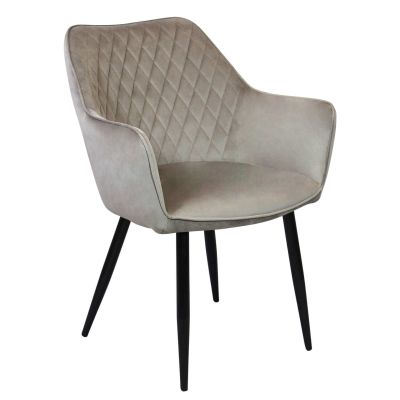 CARA - poltrona imbottita per sala da pranzo in velluto