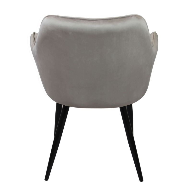 CARA - poltrona imbottita per sala da pranzo in velluto