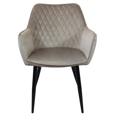 CARA - poltrona imbottita per sala da pranzo in velluto