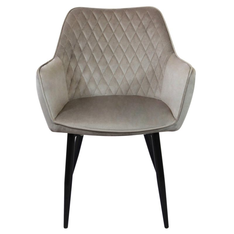 CARA - poltrona imbottita per sala da pranzo in velluto