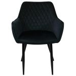 CARA - poltrona imbottita per sala da pranzo in velluto