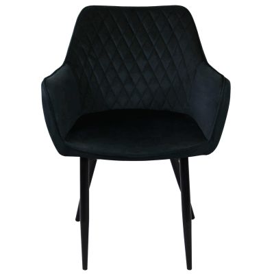 CARA - poltrona imbottita per sala da pranzo in velluto