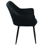 CARA - poltrona imbottita per sala da pranzo in velluto