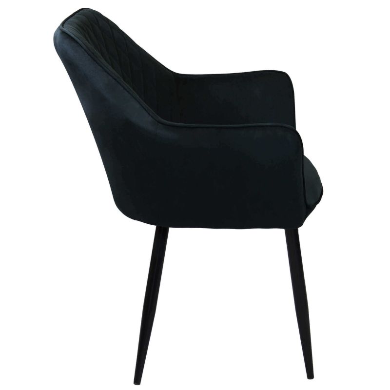 CARA - poltrona imbottita per sala da pranzo in velluto