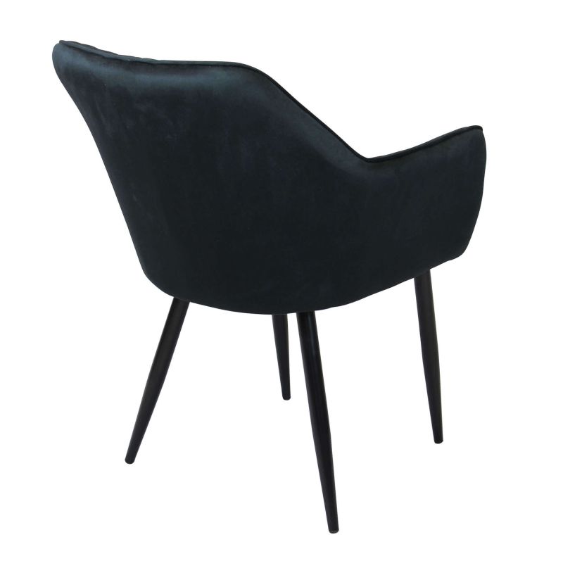 CARA - poltrona imbottita per sala da pranzo in velluto