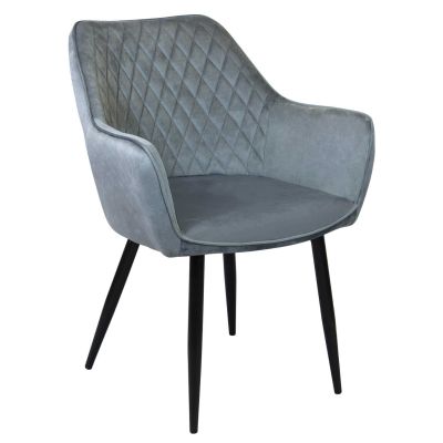 CARA - poltrona imbottita per sala da pranzo in velluto