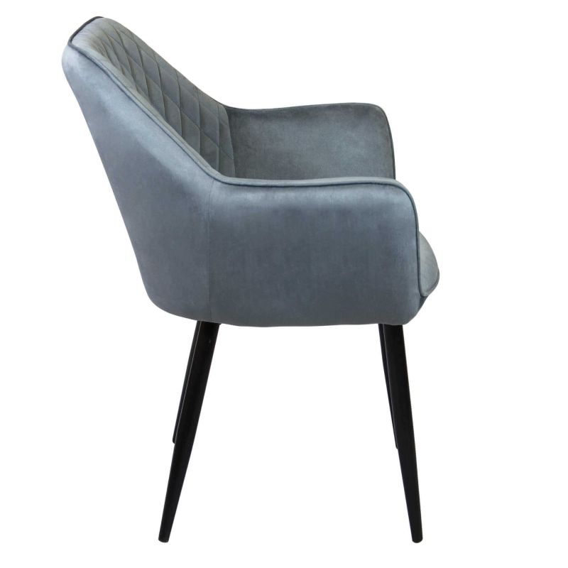 CARA - poltrona imbottita per sala da pranzo in velluto