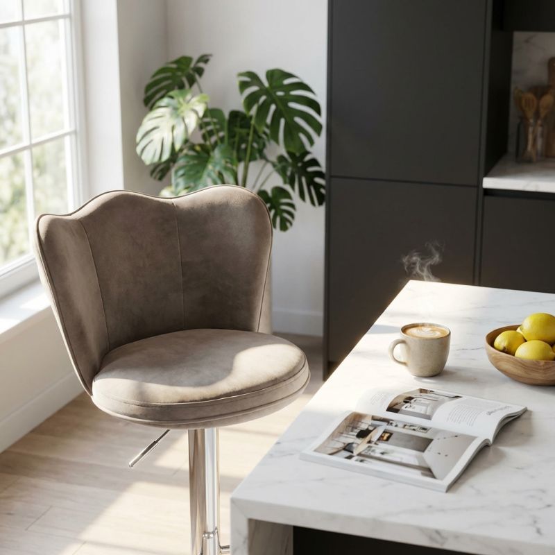 TAZ - sgabello moderno in velluto