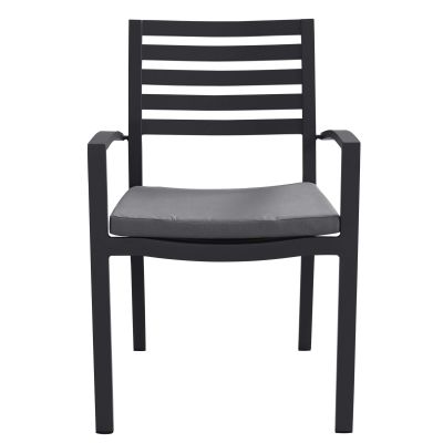 DEXTER - poltrona da giardino in alluminio impilabile con cuscino