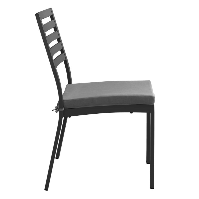 DEXTER - sedia da giardino in alluminio impilabile con cuscino