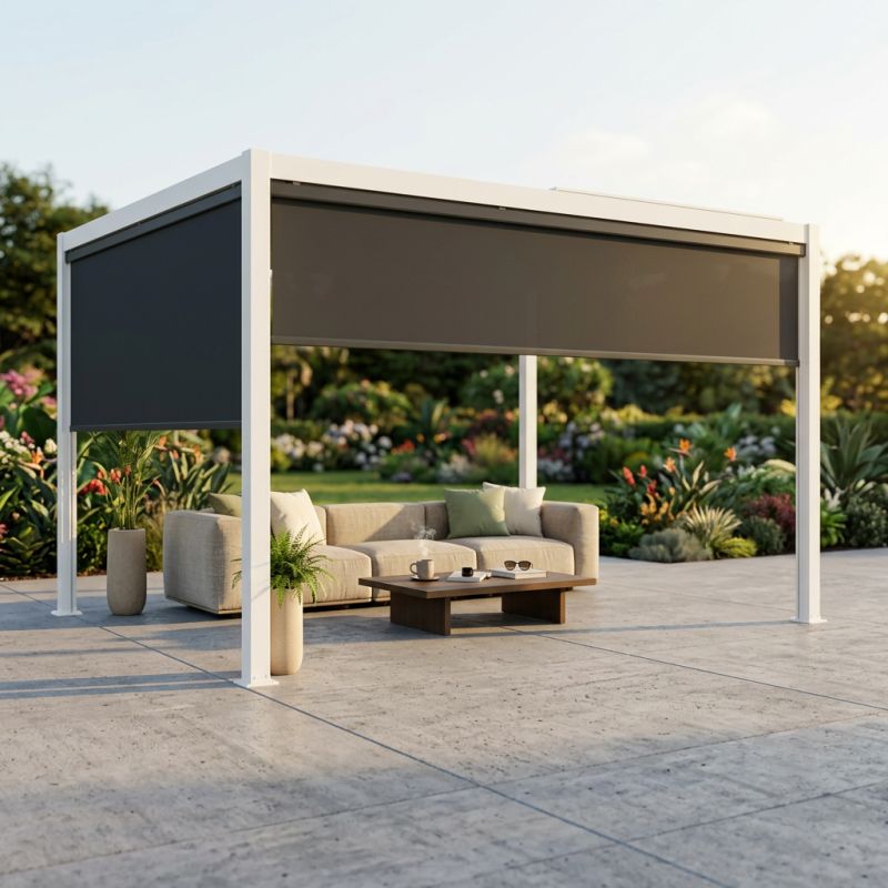 NIMBUS - parete laterale per pergola bioclimatica 370x238