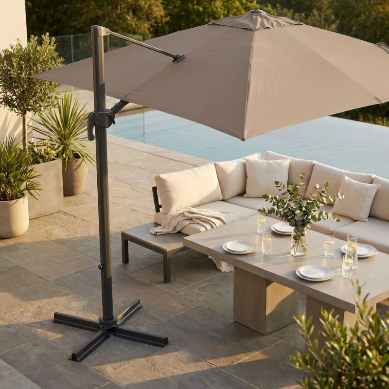 POLIS - ombrellone decentrato 3 x 4 m