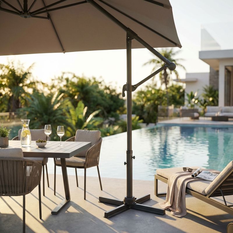 POLIS - ombrellone decentrato 3 x 3 m