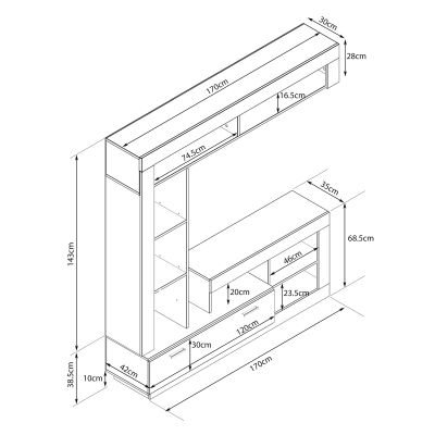 TACITO - parete attrezzata soggiorno