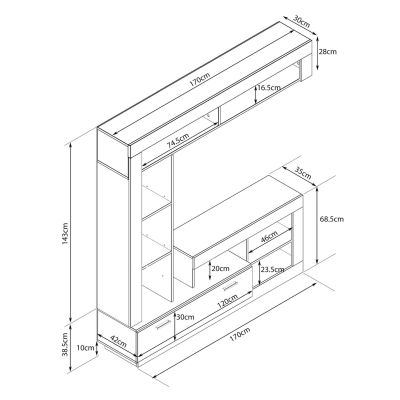 TACITO - parete attrezzata soggiorno
