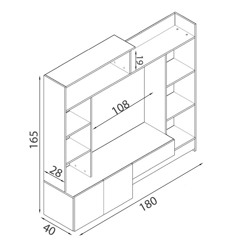 FLORIANO - parete attrezzata soggiorno