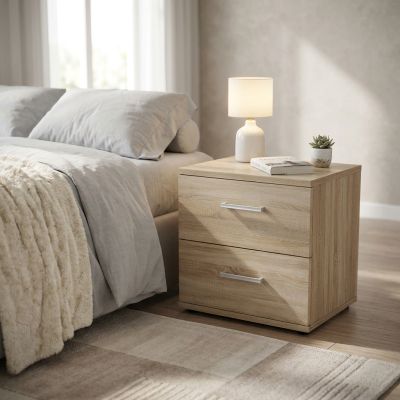 HARALD - comodino 2 cassetti moderno
