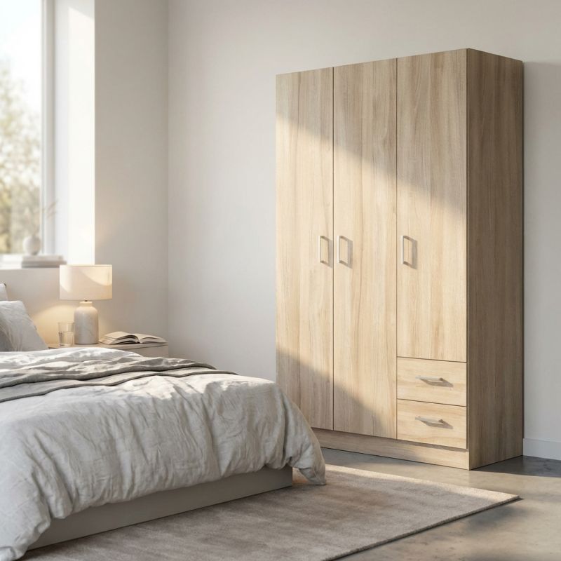 MERIN - armadio di design con 3 ante 2 cassetti