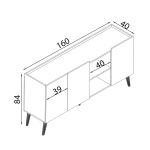 BJORN - madia di design con 3 ante