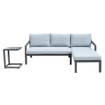 DRAG - divano da giardino in alluminio con tavolino