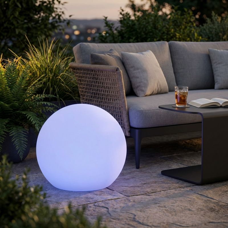 LAKE - sfera luminosa rgb con pannello solare