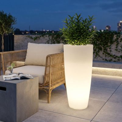 SHIELD - vaso luminoso rgb con pannello solare