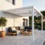 NIMBUS - pergola bioclimatica addossata in alluminio 3 x 4 m