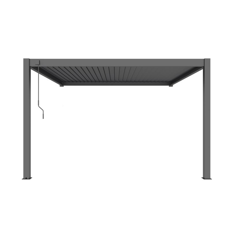 NIMBUS - pergola bioclimatica addossata in alluminio 4 x 4 m