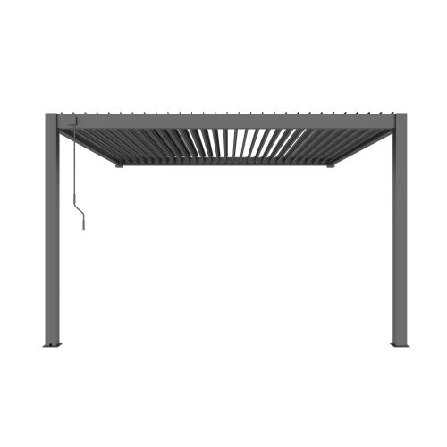 NIMBUS - pergola bioclimatica addossata in alluminio 4 x 4 m