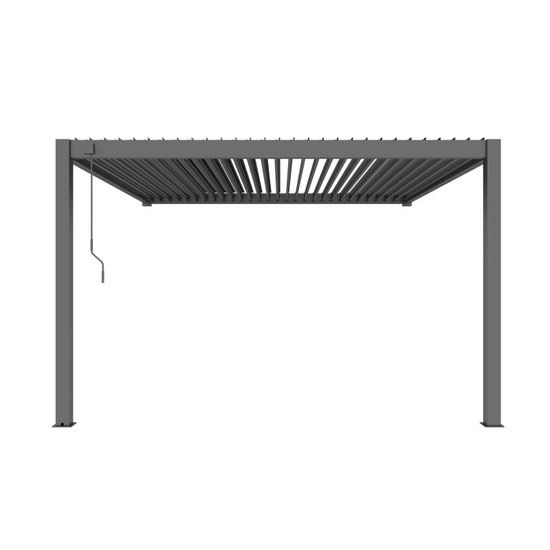 NIMBUS - pergola bioclimatica addossata in alluminio 4 x 4 m