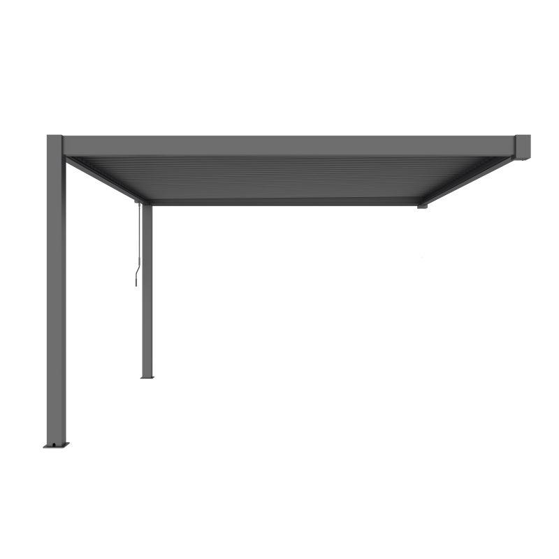 NIMBUS - pergola bioclimatica addossata in alluminio 4 x 4 m