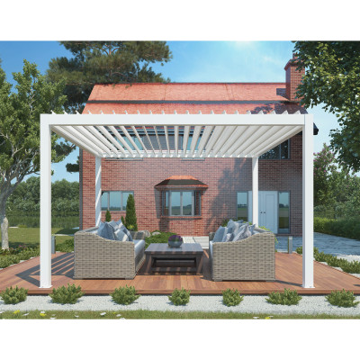 FIREBOLT - pergola bioclimatica motorizzata con led in alluminio 3 x 4 m