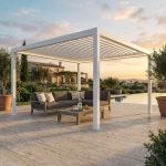 FIREBOLT - pergola bioclimatica motorizzata con led in alluminio 3 x 4 m